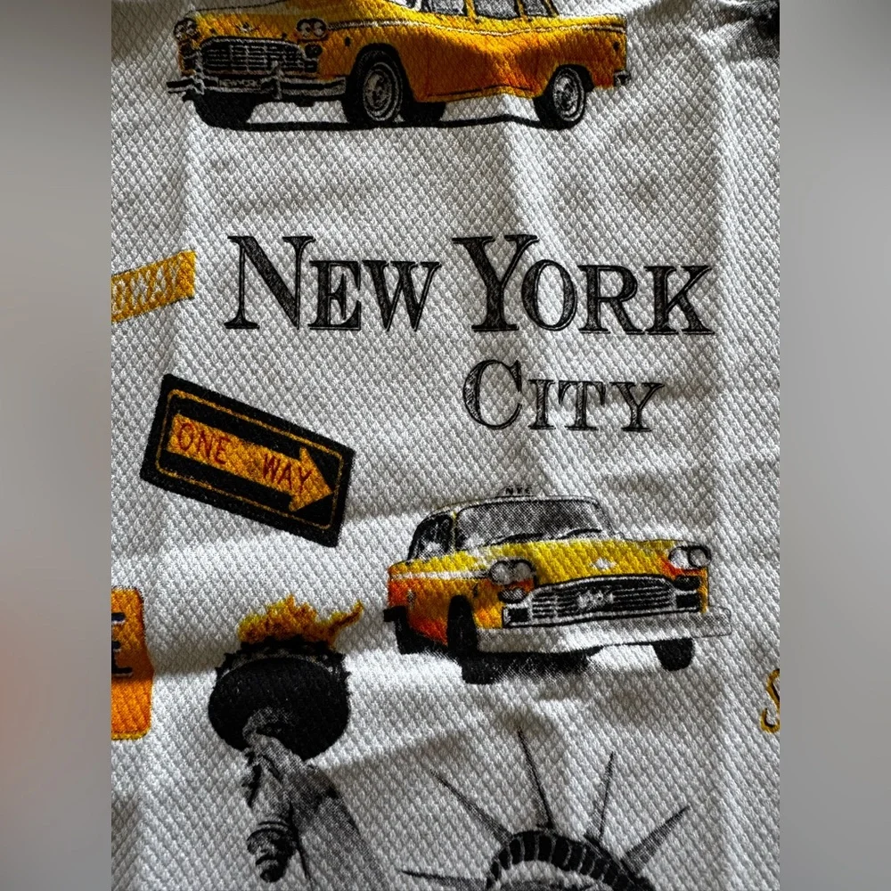 New York kitchen towel NYC Statue of Liberty Route 66 Manhattan Big Apple